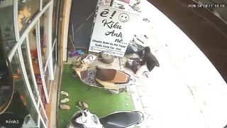 Horrific Crash: Driver Plows Into Motorcycle Repair Shop Workers