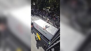 Man Plunges from Overpass and Crashes onto Truck in Shocking Suicide Attempt
