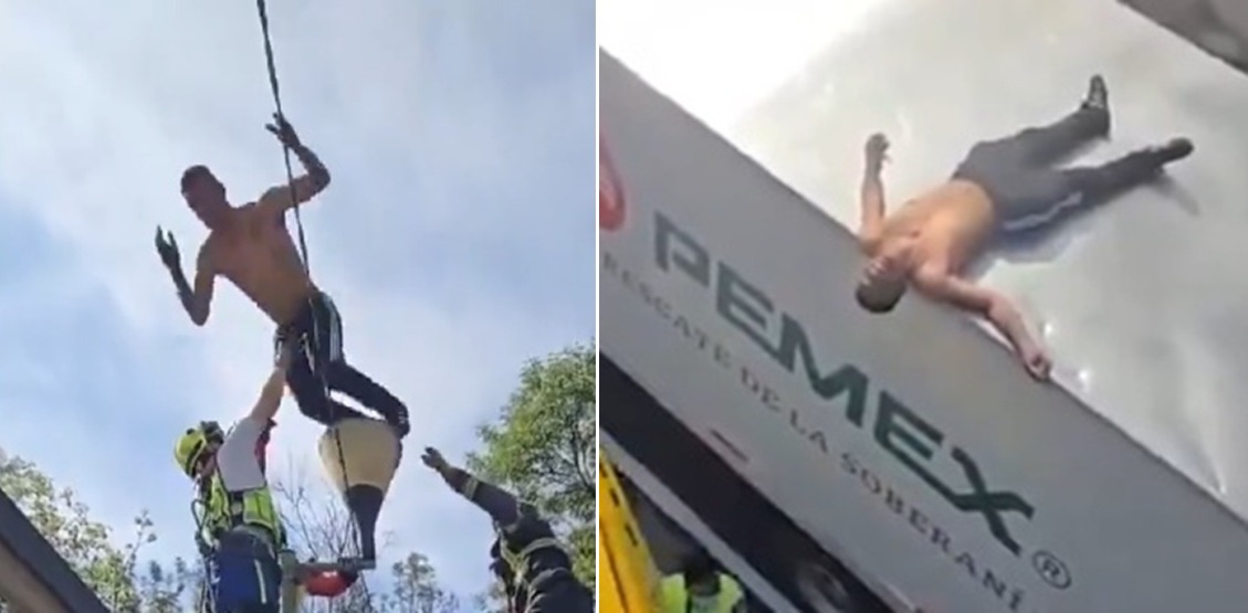 Man Plunges from Overpass and Crashes onto Truck in Shocking Suicide Attempt