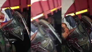 Man trapped under truck