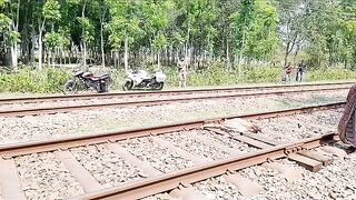 Train destroys man