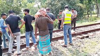 Train destroys man