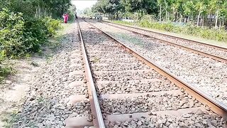 Train destroys man