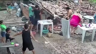 Woodshed Roof Collapse Leaves Family with 10 Injured