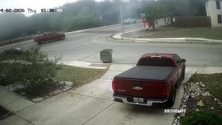 Motorcyclist Skids and Bursts Into Flames, Then Runs Across Street Engulfed in Fire