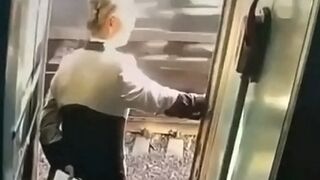Passenger causes train conductor to fracture spine