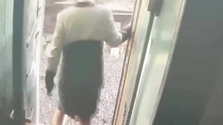 Passenger causes train conductor to fracture spine