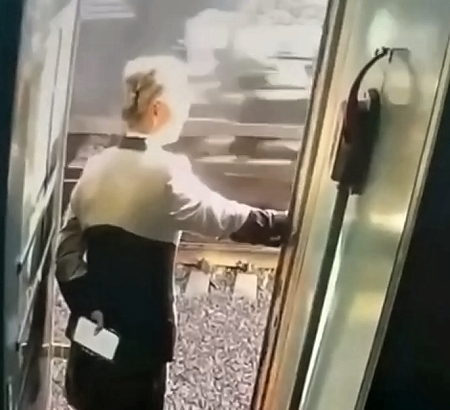 Passenger causes train conductor to fracture spine
