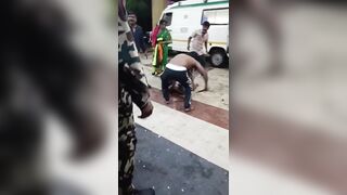Man Gets Fatally Stabbed By Rival In Front Of Police In India