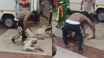 Man Gets Fatally Stabbed By Rival In Front Of Police In India