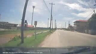 Terrifying Dashcam Captures Motorcycle Impacting Car at Blazing Speed