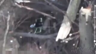 Smartest Ukrainian vs. unexploded drone.