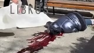 The aftermath of the Russian KAB bomb on the outskirts of Kherson