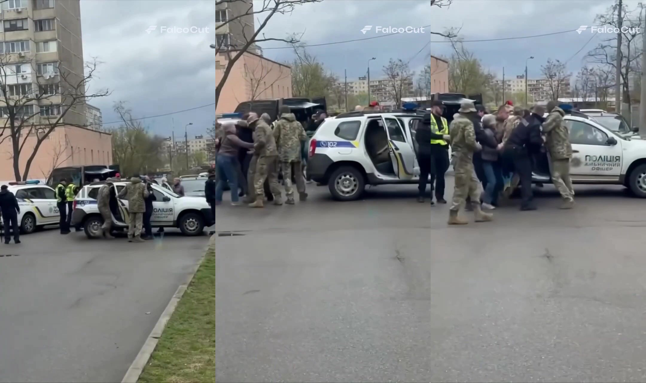 The second capital of "free Europe" is Kyiv. A man who went outside with a dog was