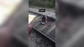 Man`s Hand RIpped Off By Train
