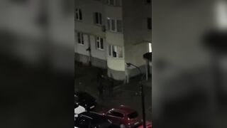 Conflict and brutal beating of a man in the city of Azin