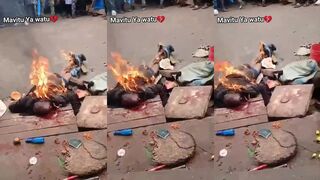 Thief burned alive!