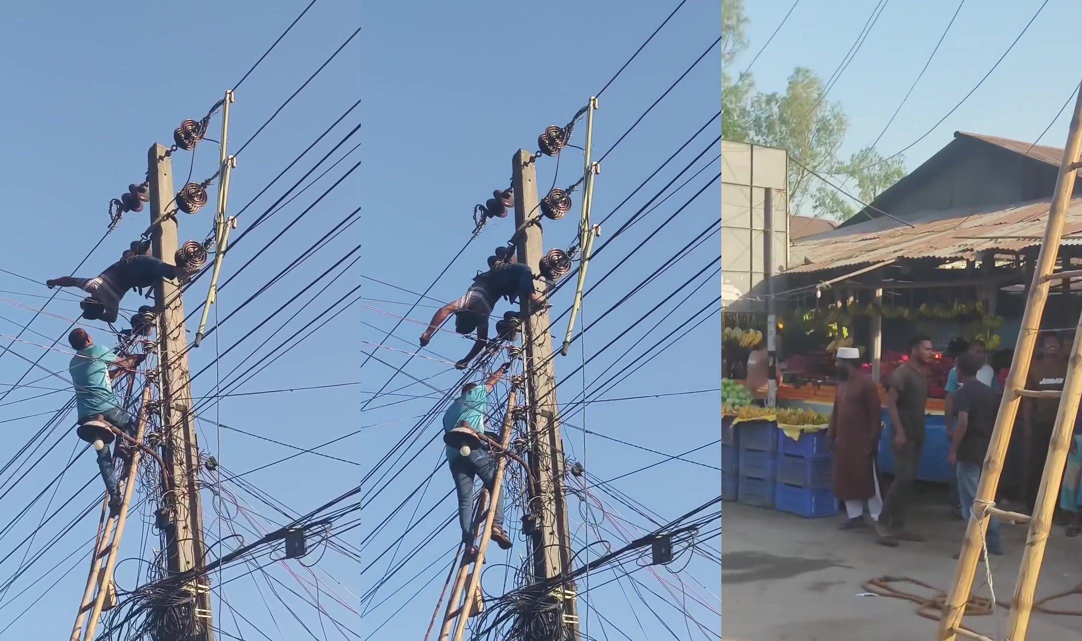 Worker killed on power line