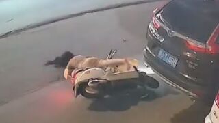 She Gonna Feel It Tomorrow: Chick Plows Into A Parked SUV