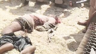 Another view of man who died by thresher