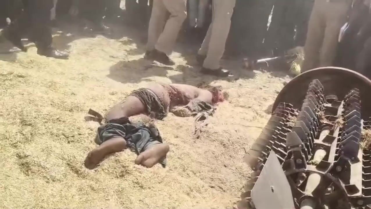 Another view of man who died by thresher