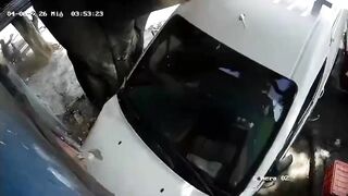 Construction Worker Pulverized Against House While Taking Lunch Break