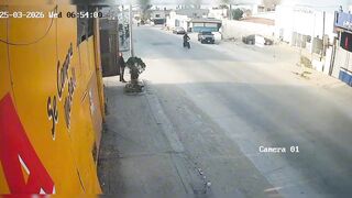Van Driver Turns Illegally into Second Lane, Hits Motorcyclist and Flees the Scene