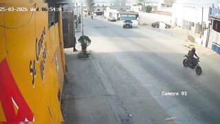 Van Driver Turns Illegally into Second Lane, Hits Motorcyclist and Flees the Scene