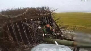 Ukrainian tanker with no survival instinct.
