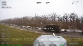 Ukrainian tanker with no survival instinct.