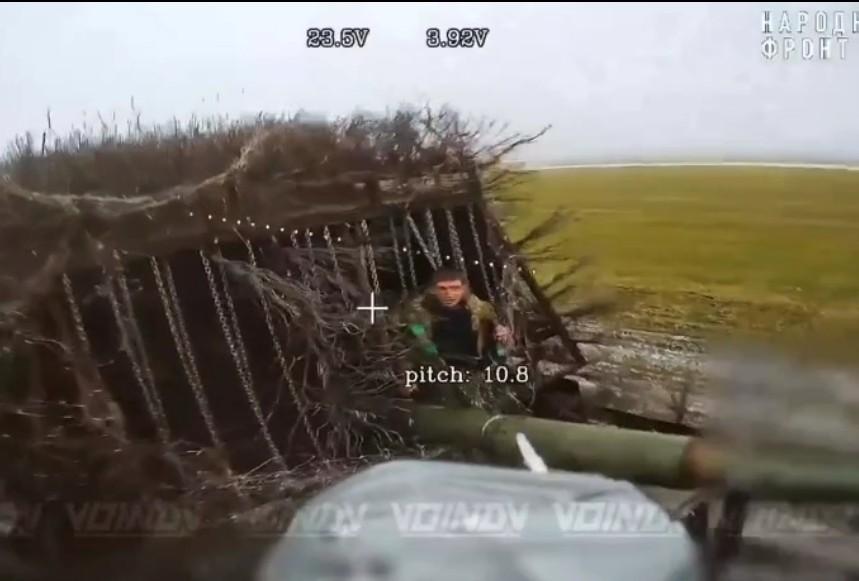 Ukrainian tanker with no survival instinct.