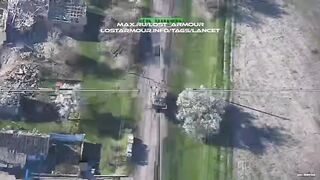 Lancet attack on Ukrainian troops' vehicle.