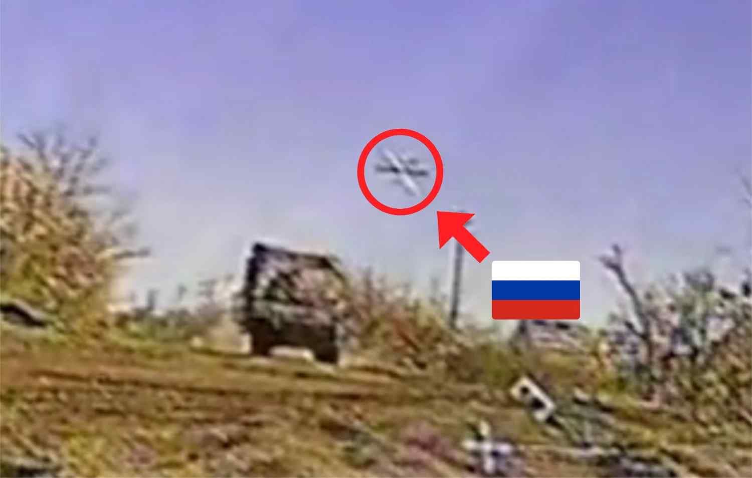 Lancet attack on Ukrainian troops' vehicle.