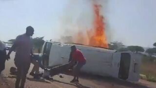 Three Killed In Fiery Crash In South Africa