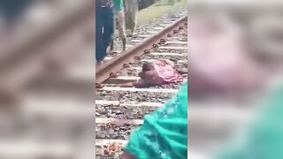 Man In Skirt Ripped In Halves By Train