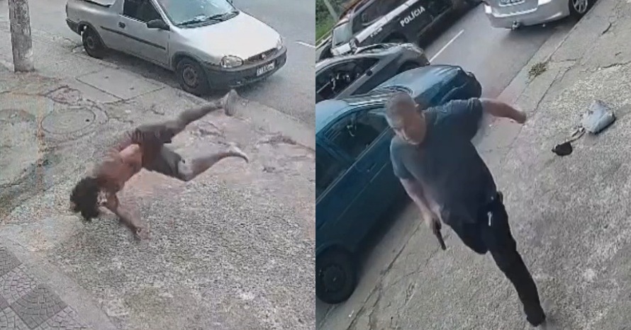 Police Shoot Suspect Who Jumped from Stolen Car and Tried to Flee