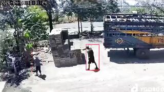 Horrific Moment: Reversing Truck Triggers Concrete Avalanche, Worker Crushed