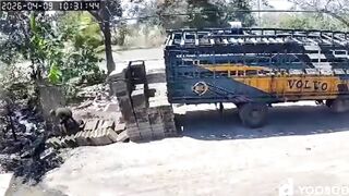 Horrific Moment: Reversing Truck Triggers Concrete Avalanche, Worker Crushed
