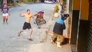 Brutal Justice: Man Attacks Ex-Wife with Hatchet, Hero Kills Him with Steel Rod