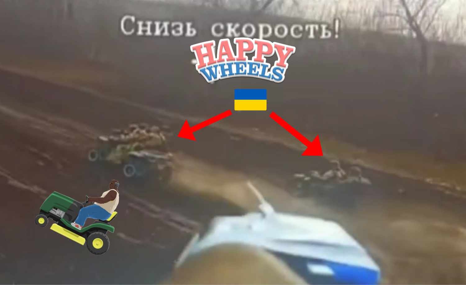 Happy Wheels VS Russian drones.