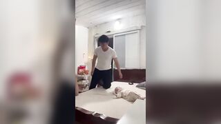 Man in China beats his wife