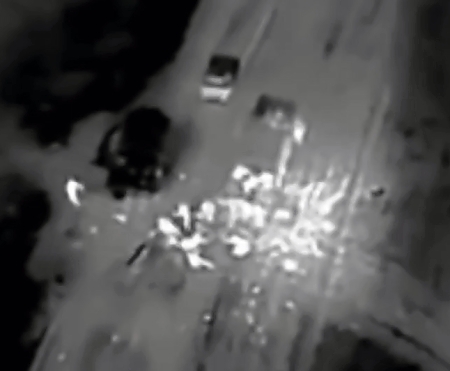 "Baba Yaga" drone eliminates military truck full of Orcs (4 dead, 14 injured)