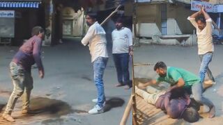 Muslim Man Mercilessly Beaten By Hindu Group