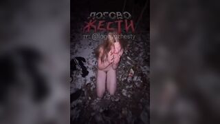 Russian Girl Thief Stripped And Beaten.