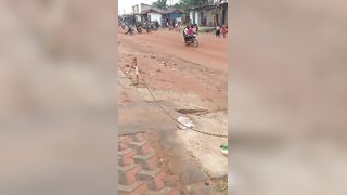 Captured Thief Brutally Killed & Dragged Through the Streets by Angry Mob on Motorcycle