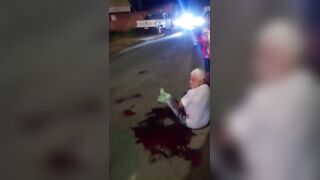 Driver Swerves to Avoid Massive Pothole, Strikes Elderly Cyclist