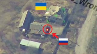 Ukrainian UAV operators' hideout vs. missile.