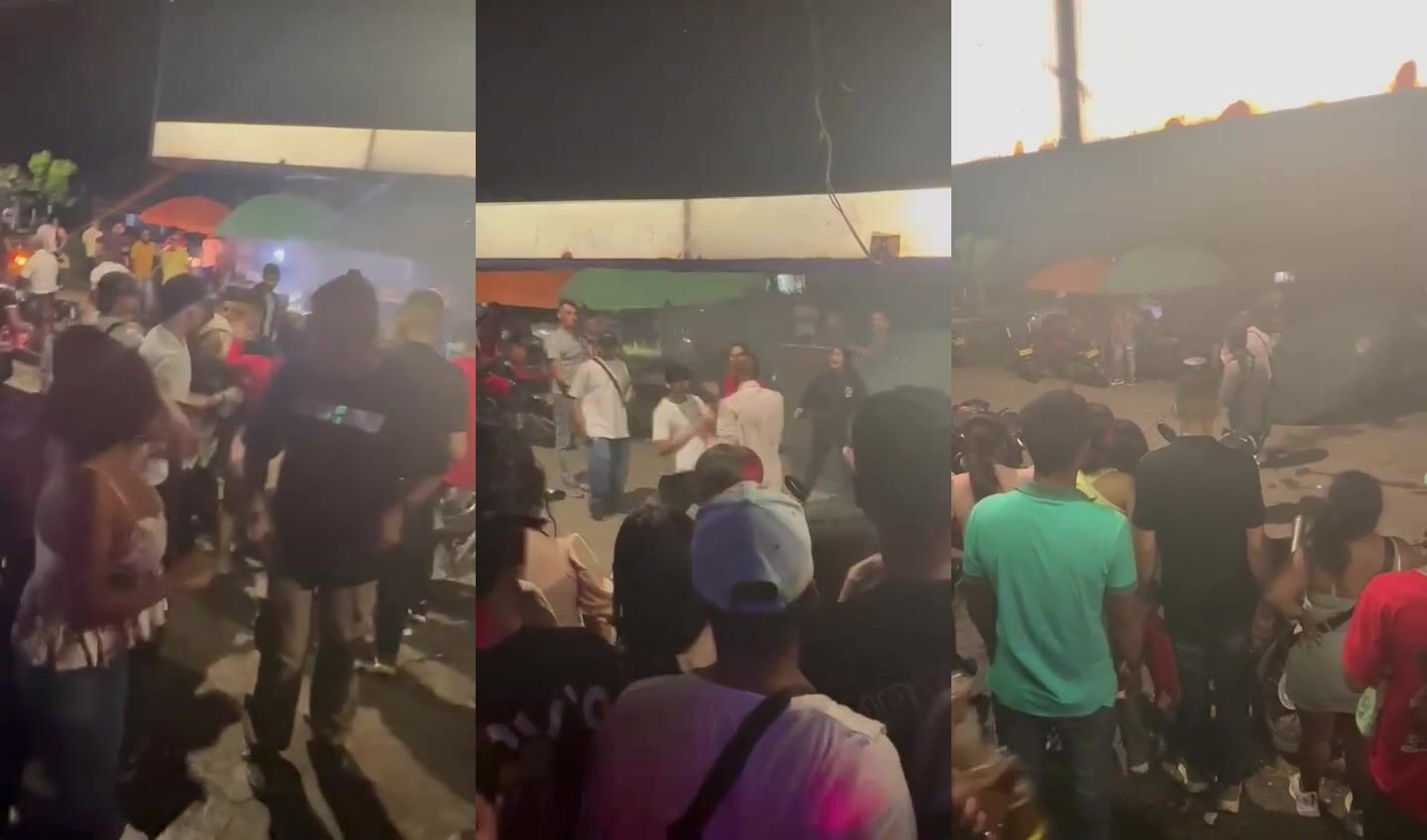 Man stabbed and bleeding during  knife fight in Colombia