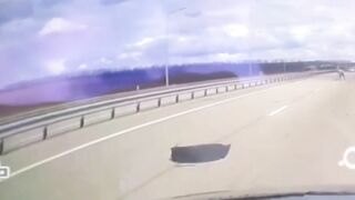 Woman driver hits man on highway