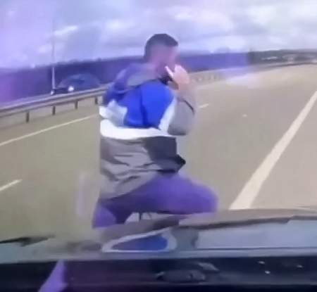 Woman driver hits man on highway